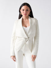 Shayna Drape Leather Jacket
