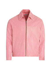 crackle leather jacket