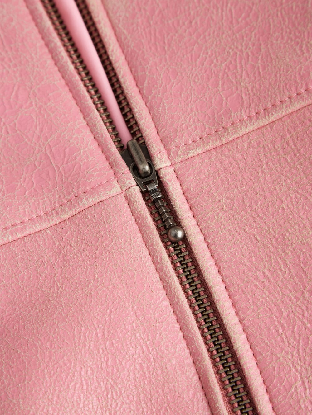 crackle leather jacket