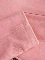 crackle leather jacket