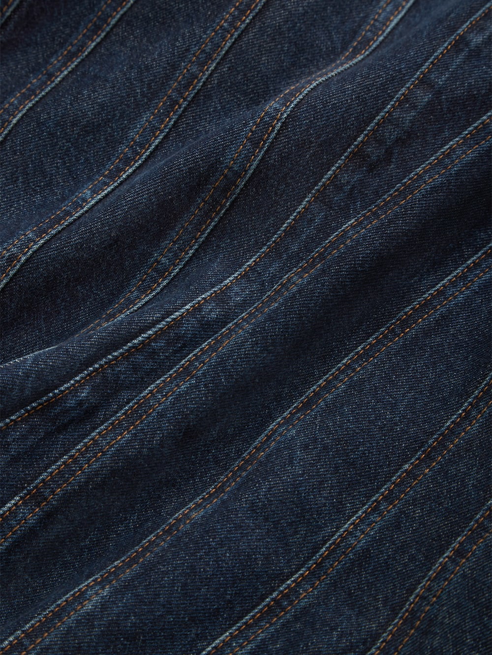 panel denim coat