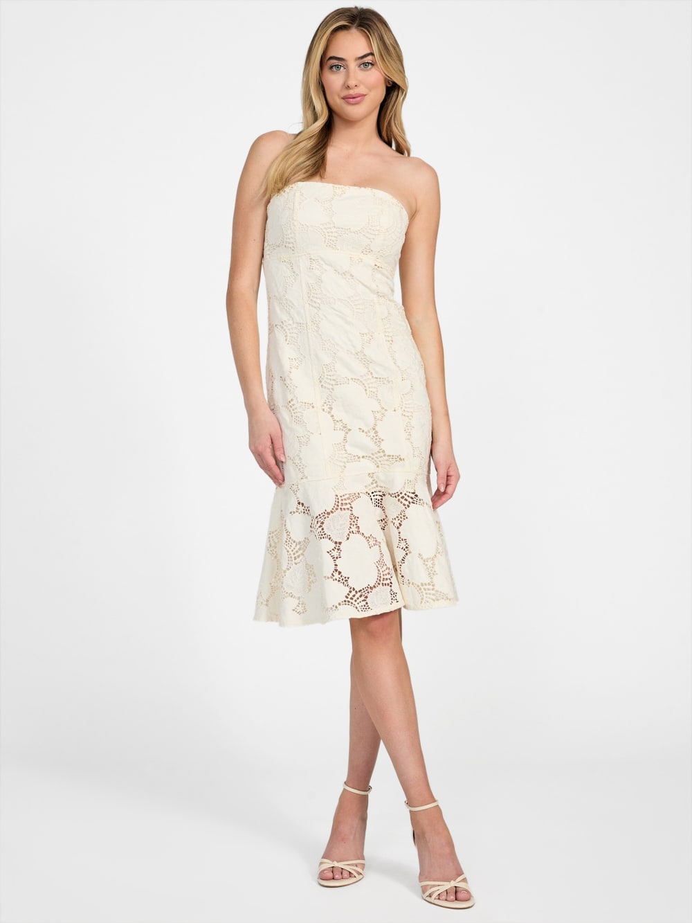 Maisy Strapless Lace Dress