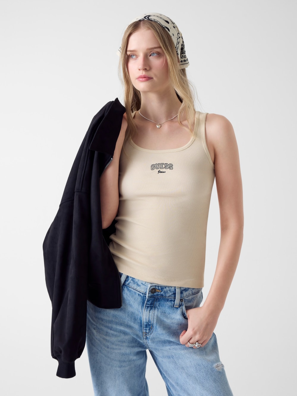 Embroidered Logo Slim Tank