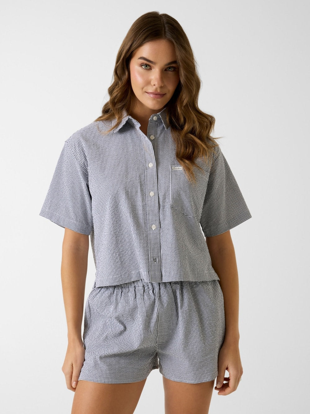 Checked boxy shirt