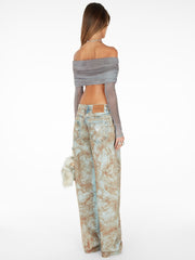 off-the-shoulder crop top
