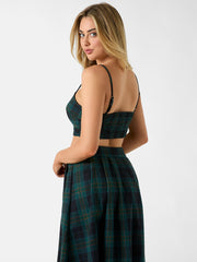 Pia Plaid Top