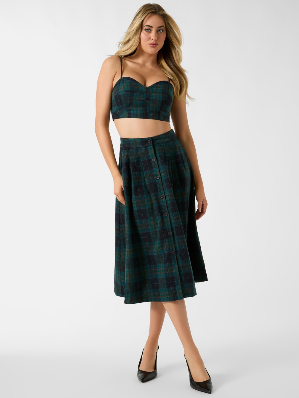 Pia Plaid Top