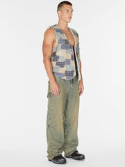 reversible denim vest