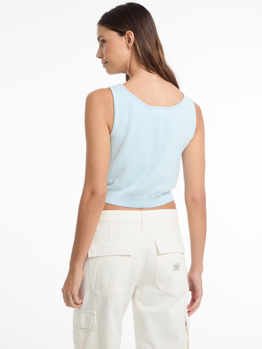 Silk and Wool-Blend Scoop Logo Sweater Tank