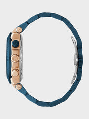 Gc Blue and Gold-Tone Chronograph Watch