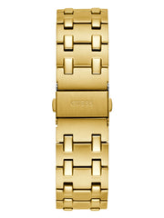 Gold-Tone and Green Sunburst Analog Watch