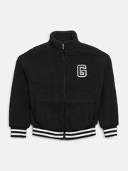 Faux-Fur Varsity Jacket (7-16)