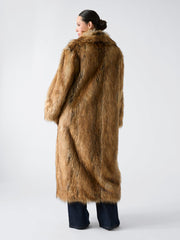 Stephanie Long Faux-Fur Coat