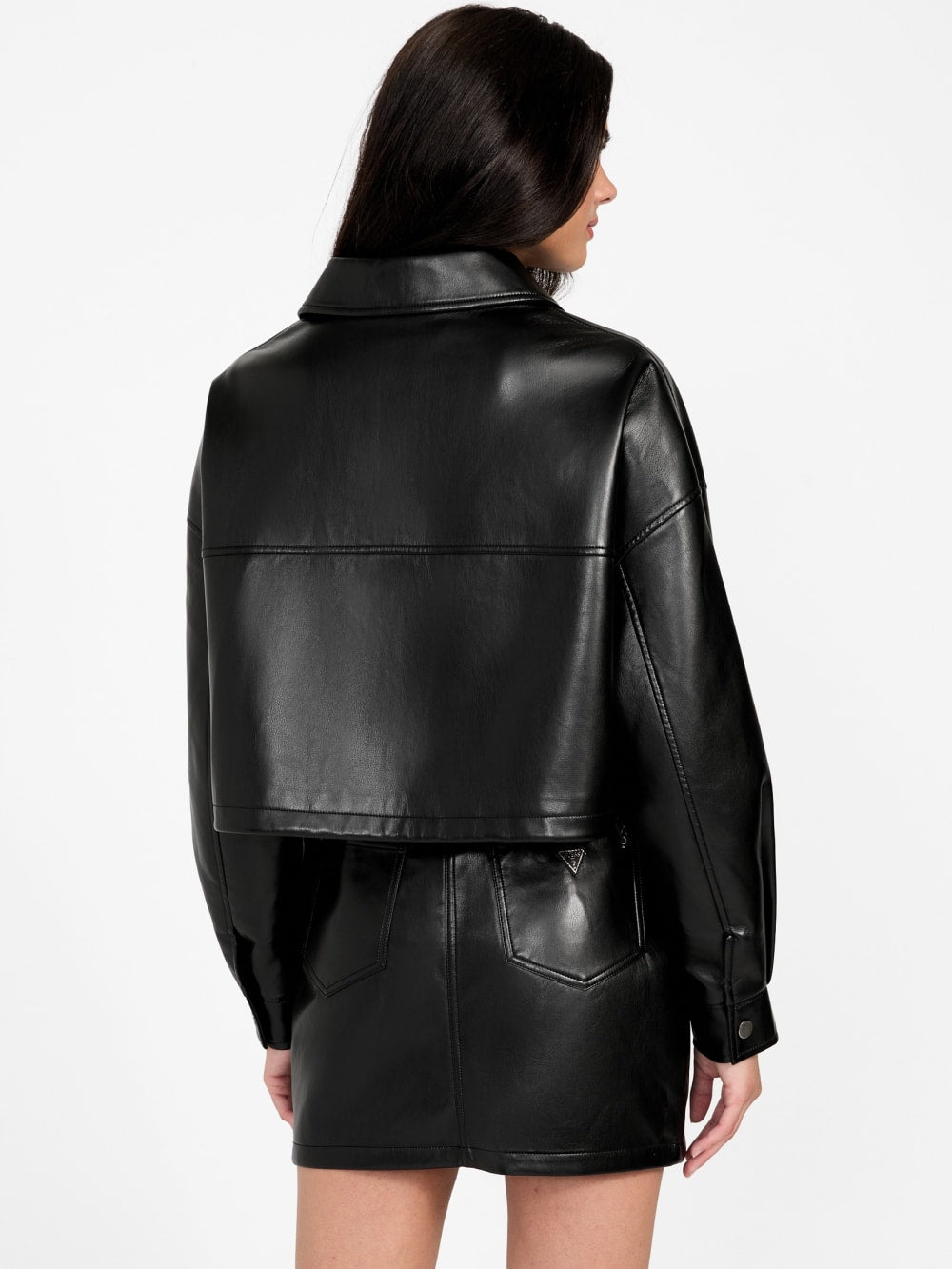 Flaminia Cropped Faux-Leather Jacket