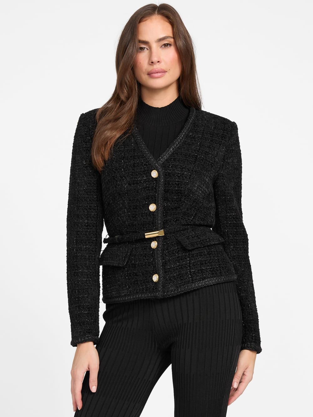 Eco Sue Belted Boucl  Blazer