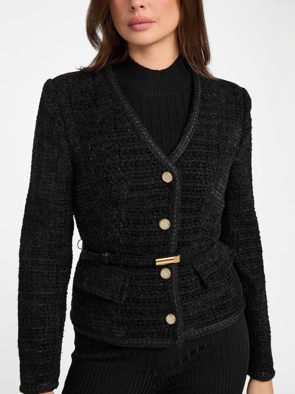 Eco Sue Belted Boucl  Blazer