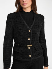 Eco Sue Belted Boucl  Blazer