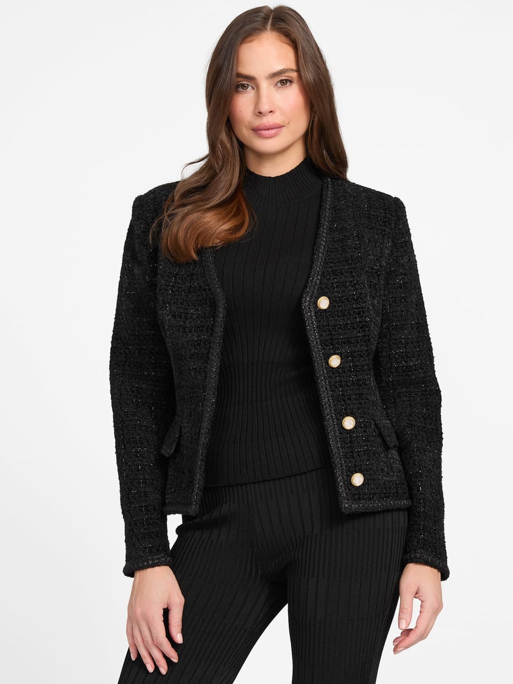 Eco Sue Belted Boucl  Blazer