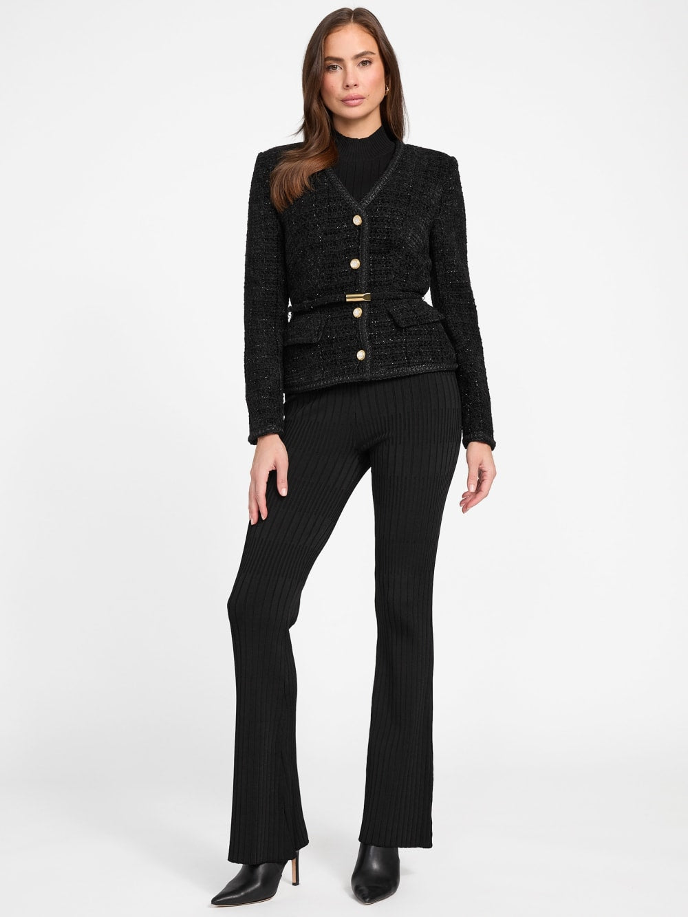 Eco Sue Belted Boucl  Blazer