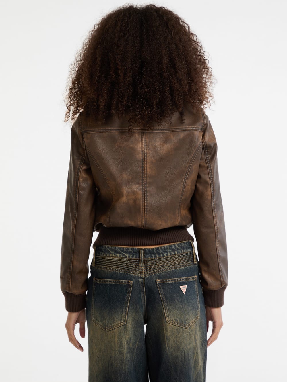 GUESS Originals Faux-Leather Aviator Jacket
