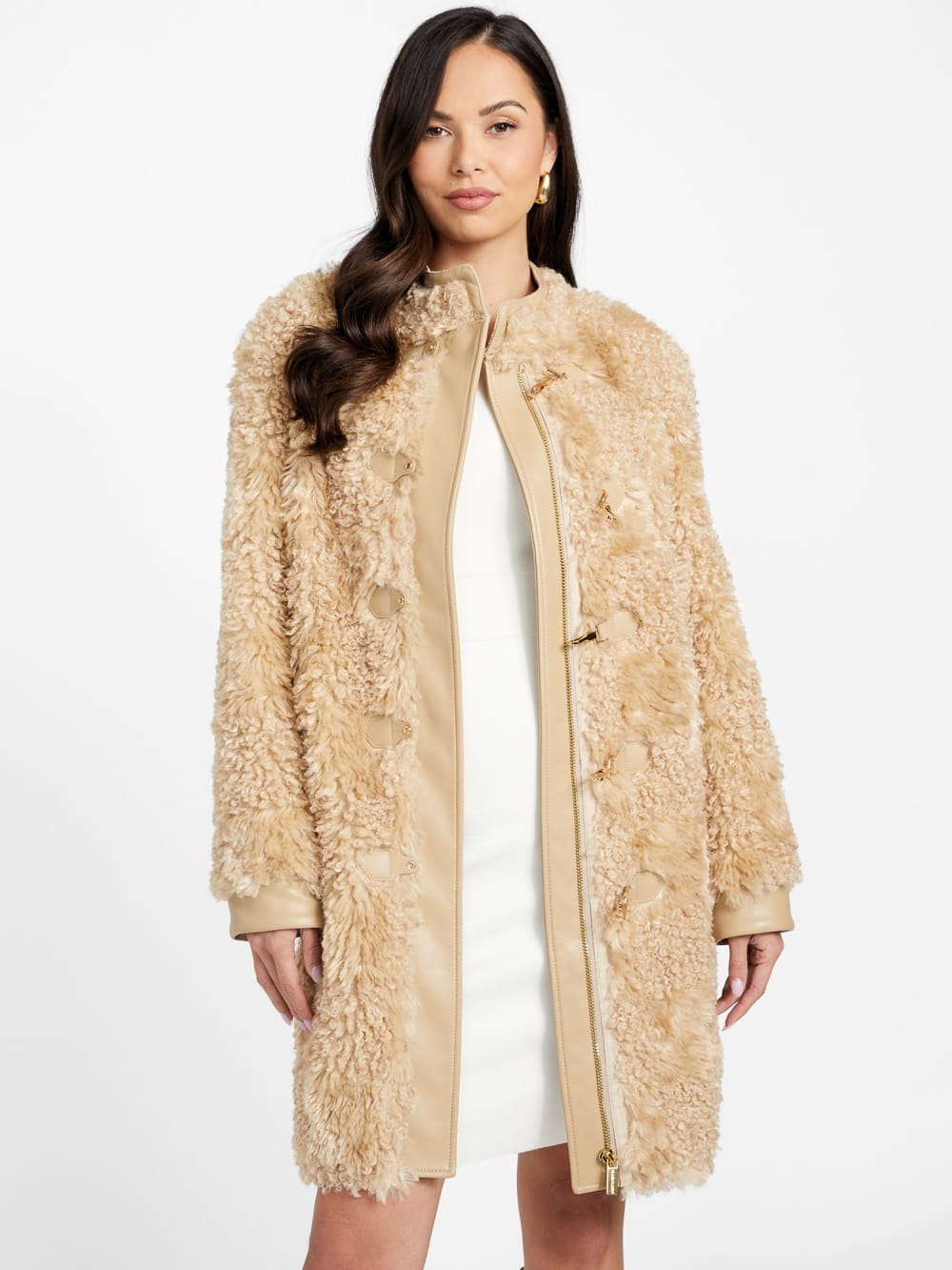 Rachel Faux-Fur Midi Coat