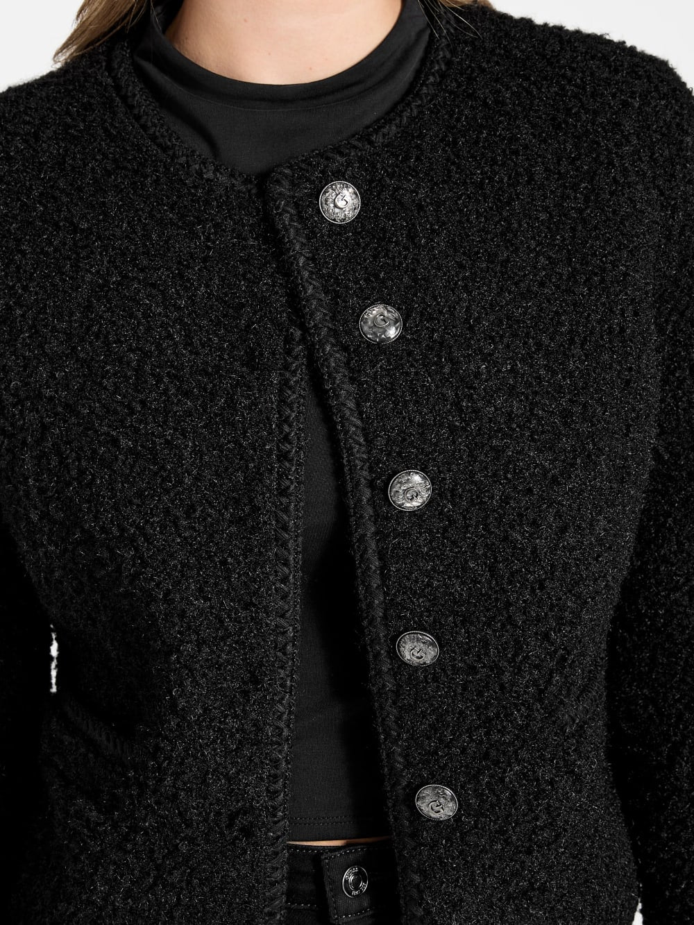 Ivana Faux-Fur Buttoned Jacket