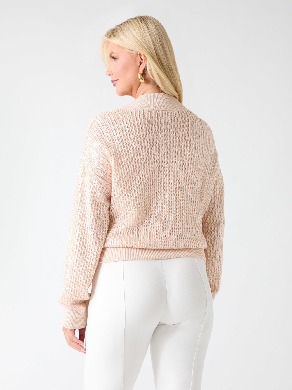 Claudia Sequins Sweater Jacket