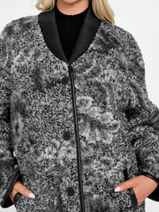 Marciano jacquard wool-blend coat