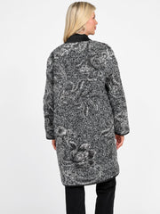 Marciano jacquard wool-blend coat