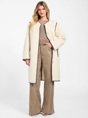 Mia Sherpa Midi Coat