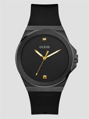 Black Silicone Analog Watch
