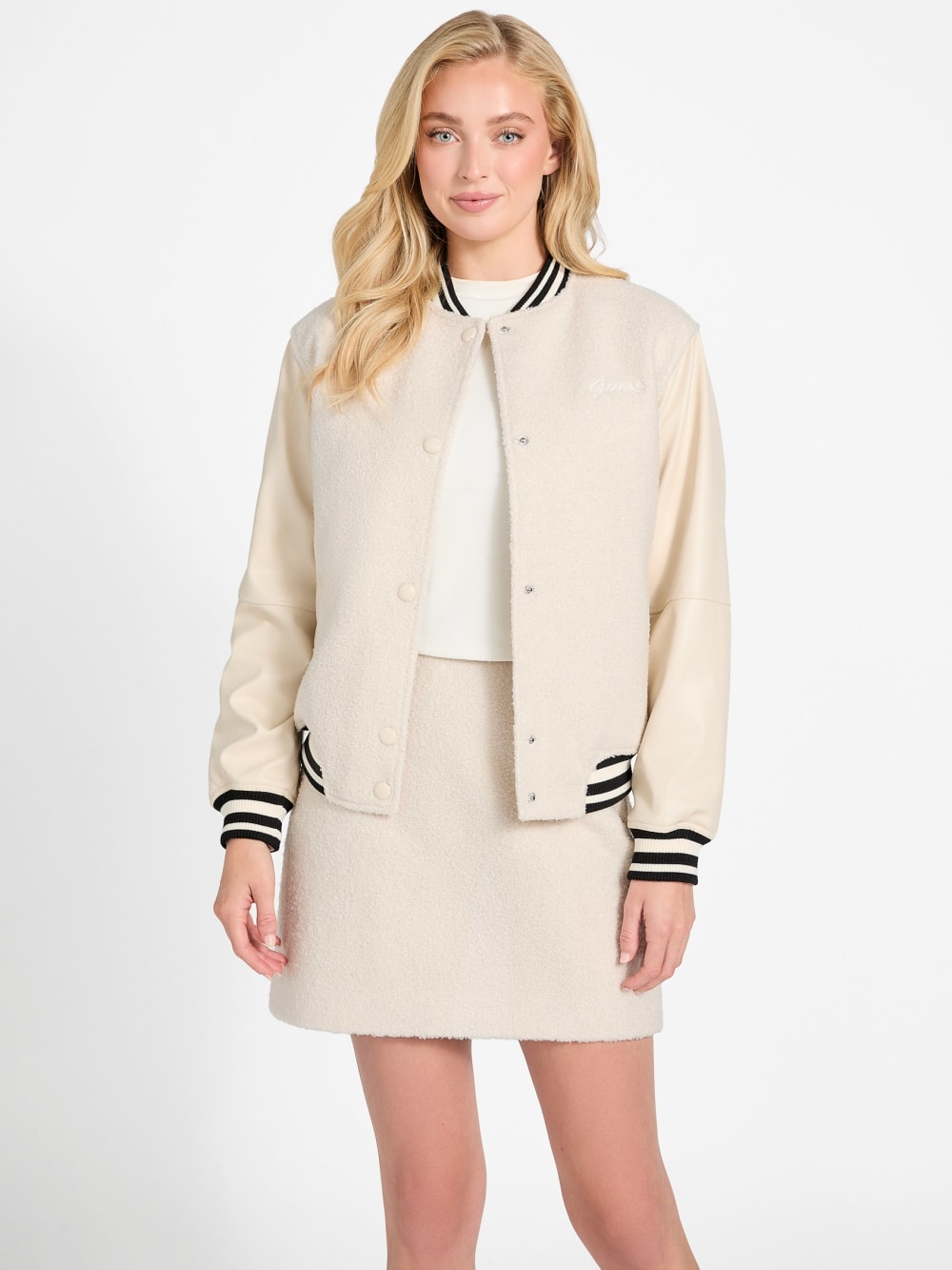 Eco Danielle Boucle Varsity Jacket