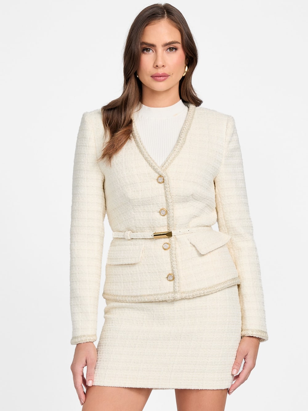 Eco Sue Belted Bouclé Blazer