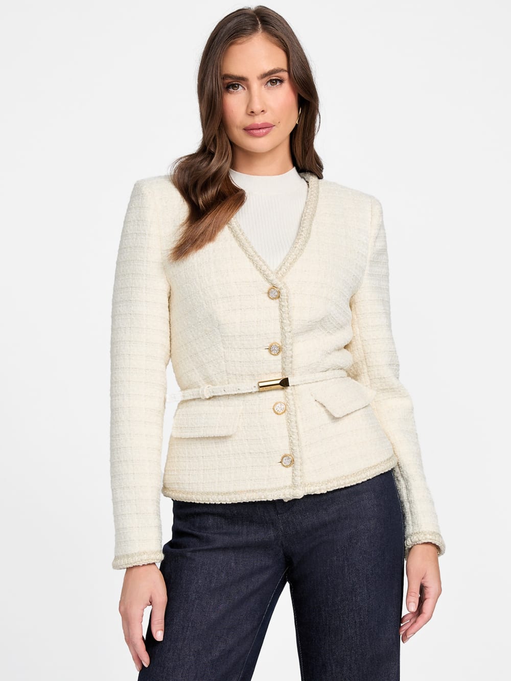 Eco Sue Belted Bouclé Blazer