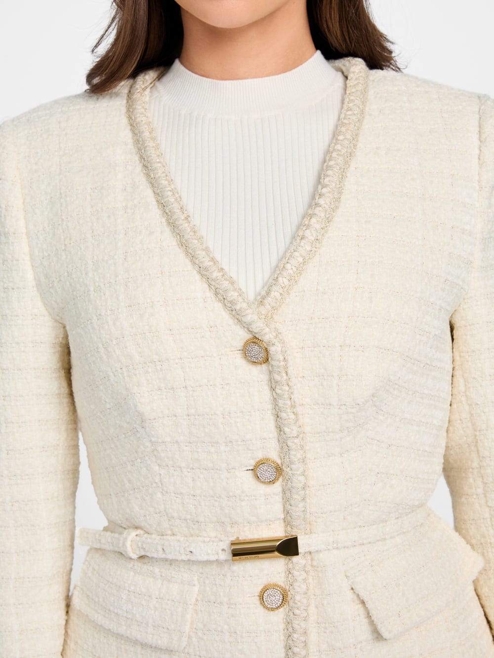 Eco Sue Belted Bouclé Blazer