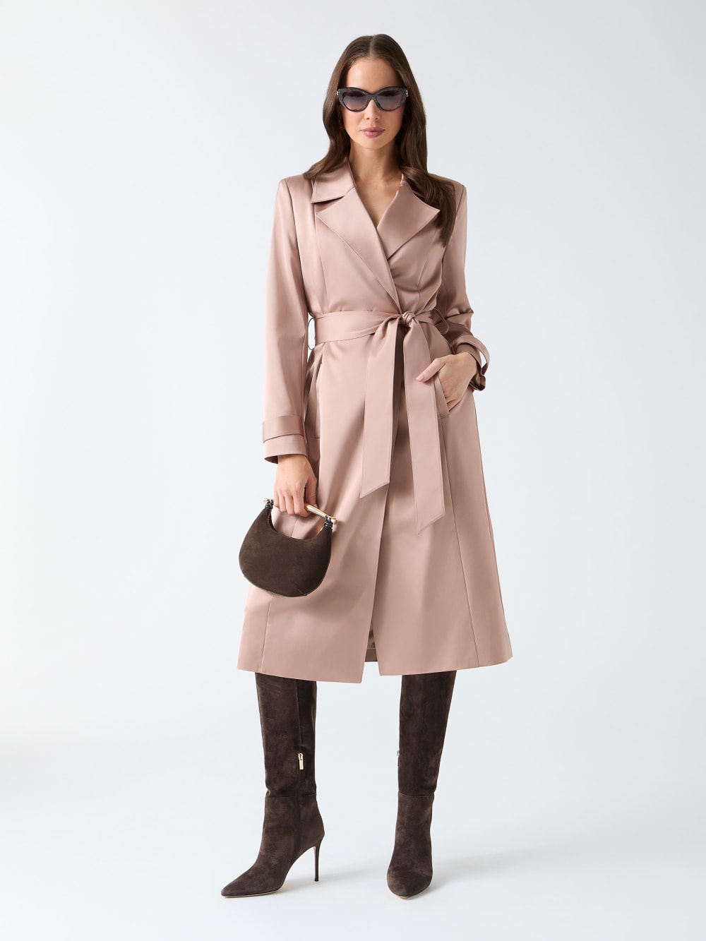 Eleonor Satin Wrap Trench