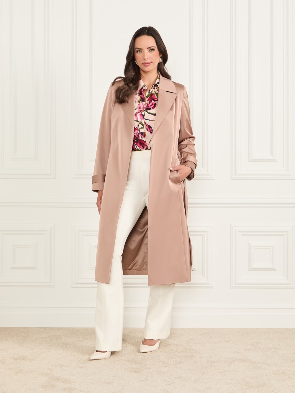 Eleonor Satin Wrap Trench