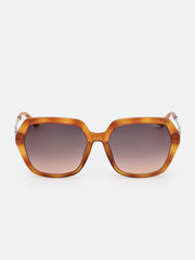 Square-Geometric Plastic Sunglasses