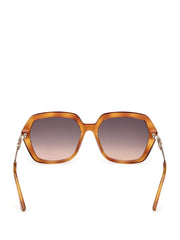 Square-Geometric Plastic Sunglasses