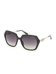 Square-Geometric Plastic Sunglasses