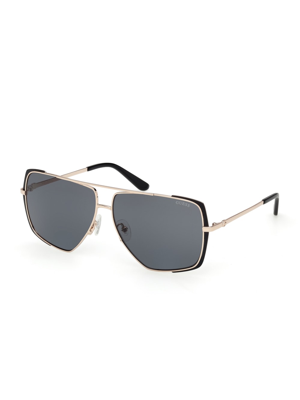 Oversized Metal Navigator Sunglasses