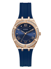 Blue Silicone Analog Watch