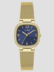 Gold-Tone Rounded Crystal Analog Watch