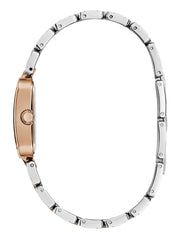 Two-Tone Rectangle Analog Watch