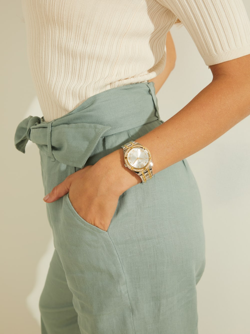 Two-Tone Analog Watch