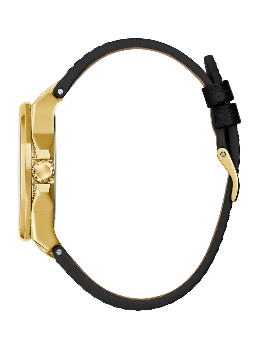 Insignia Black Leather Analog Watch