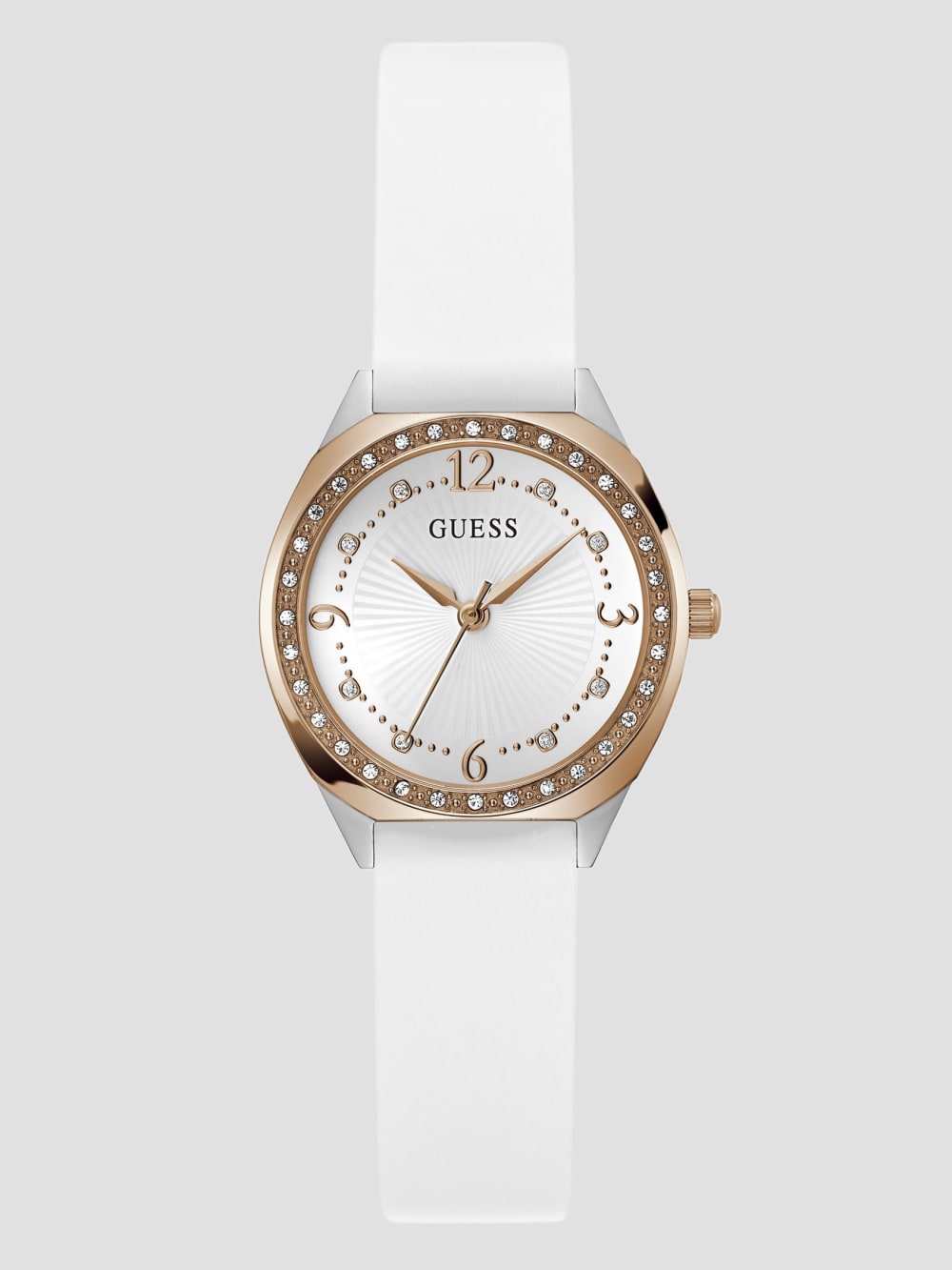 Rose Gold-Tone and White Analog Watch