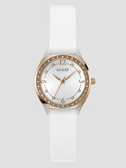 Rose Gold-Tone and White Analog Watch