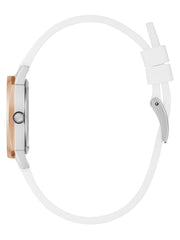 Rose Gold-Tone and White Analog Watch