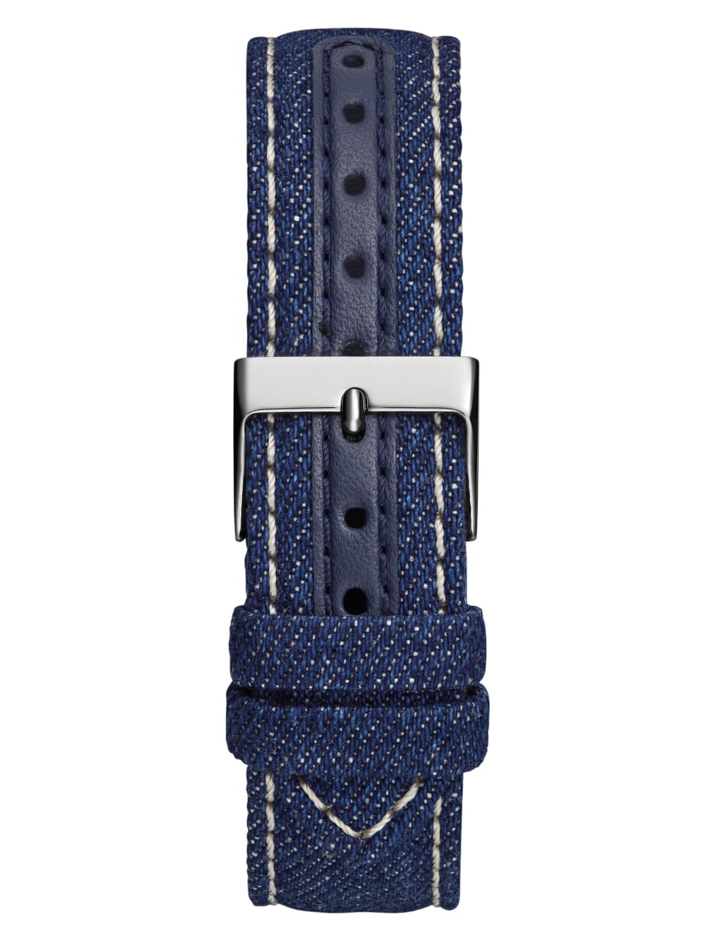 Silver-Tone and Denim Quattro G Analog Watch